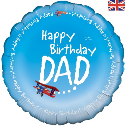 Dad Plane Round Shape HB Foil Balloon