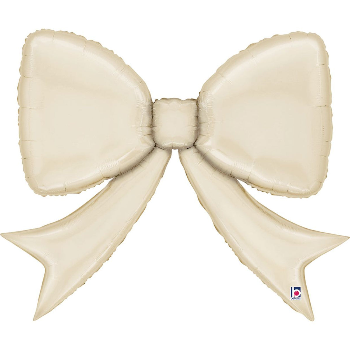 Cream Bow Shape Foil Balloon