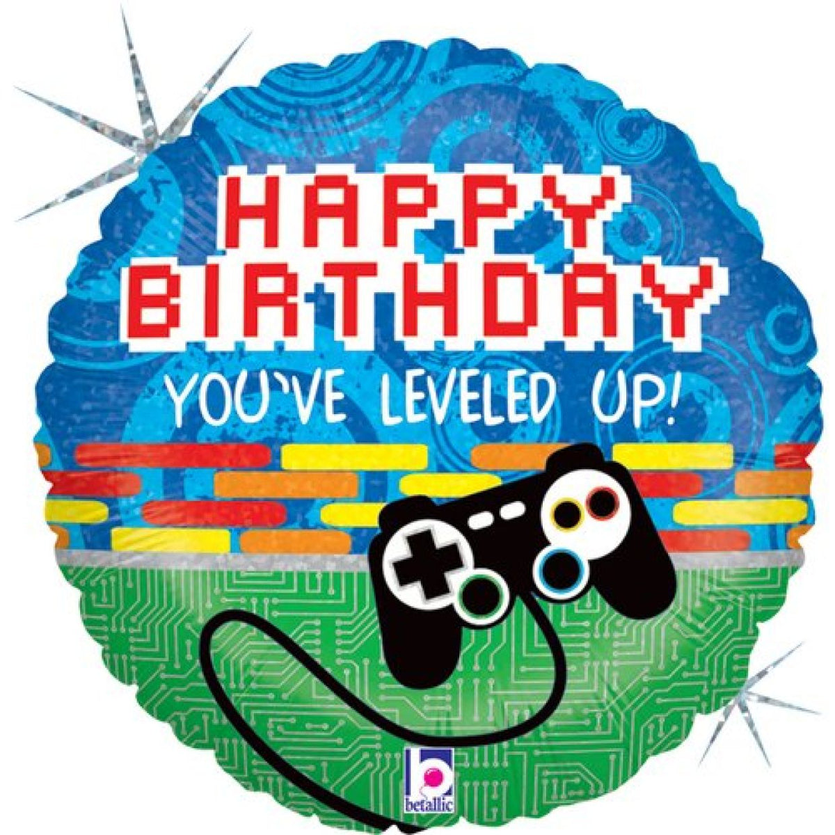Retro Gaming Round Shape HB Foil Balloon
