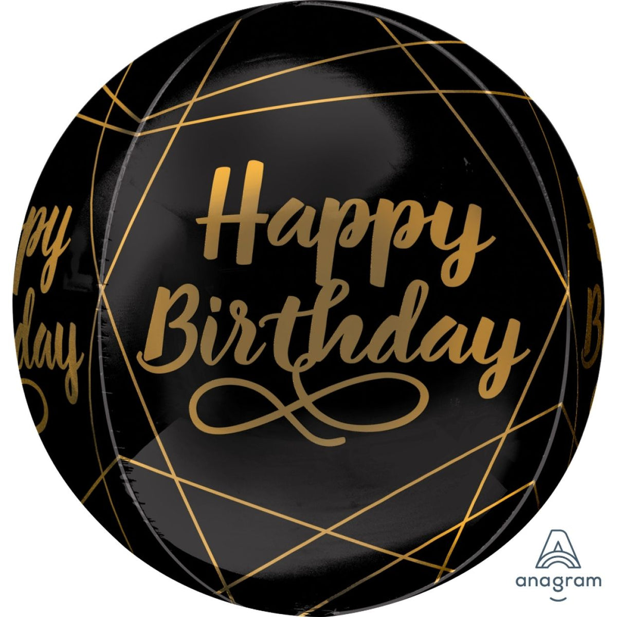 Black Sphere Shape HB Foil Balloon