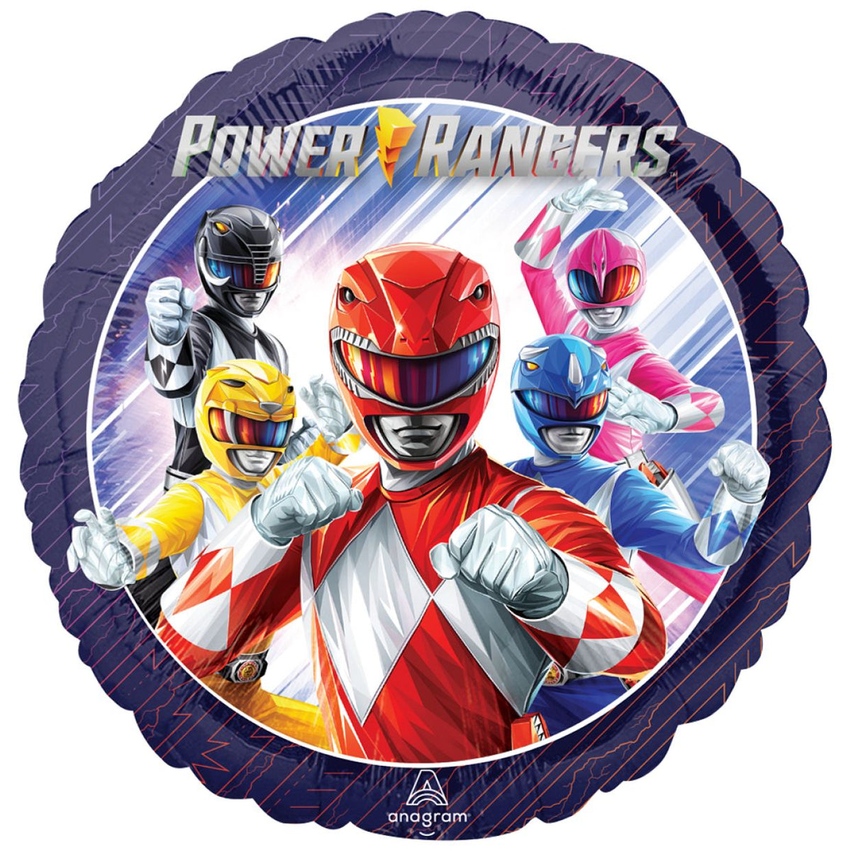 Power Rangers On Standard Size Licensed Foil Balloon