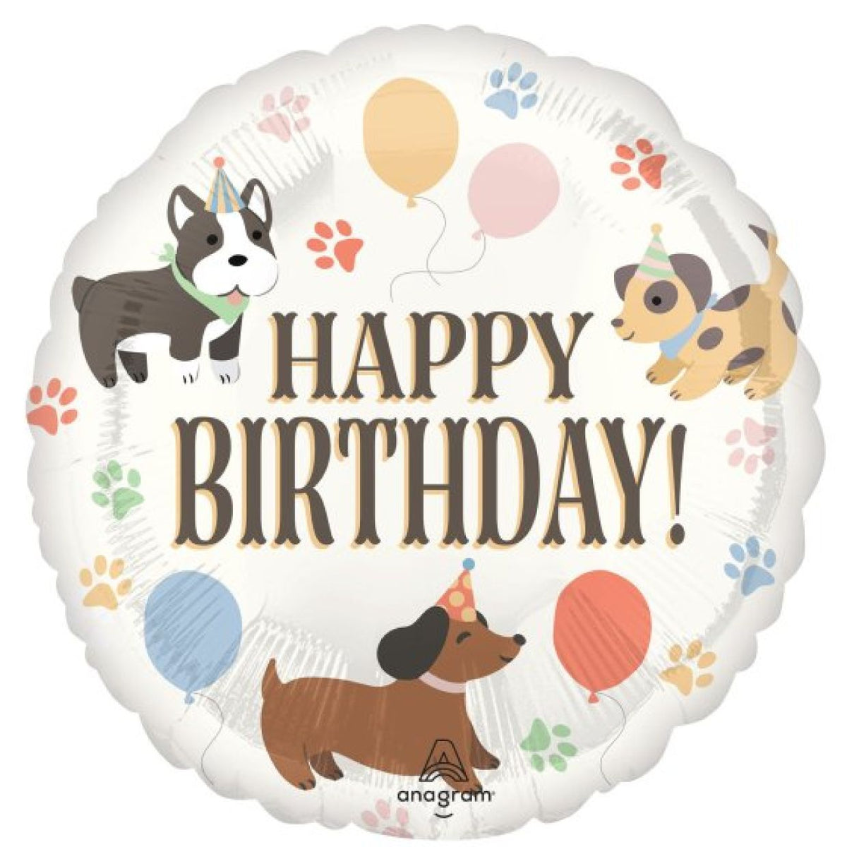 Puppy Round Shape HB Foil Balloon