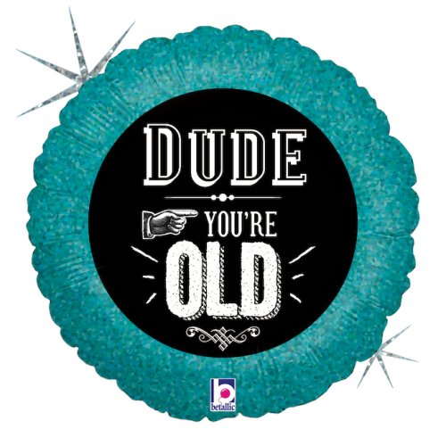 Old Dude Round Shape HB Foil Balloon