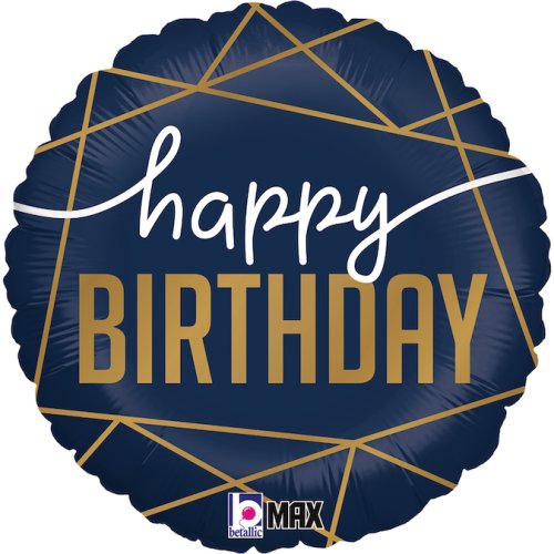 Navy Impact Round Shape HB Foil Balloon