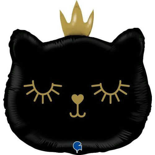 Black Princess Cat Shape Foil Balloon