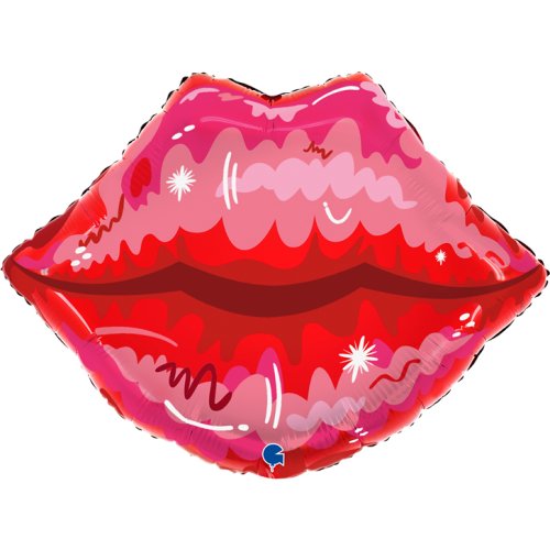 Red Lips Shape Foil Balloon