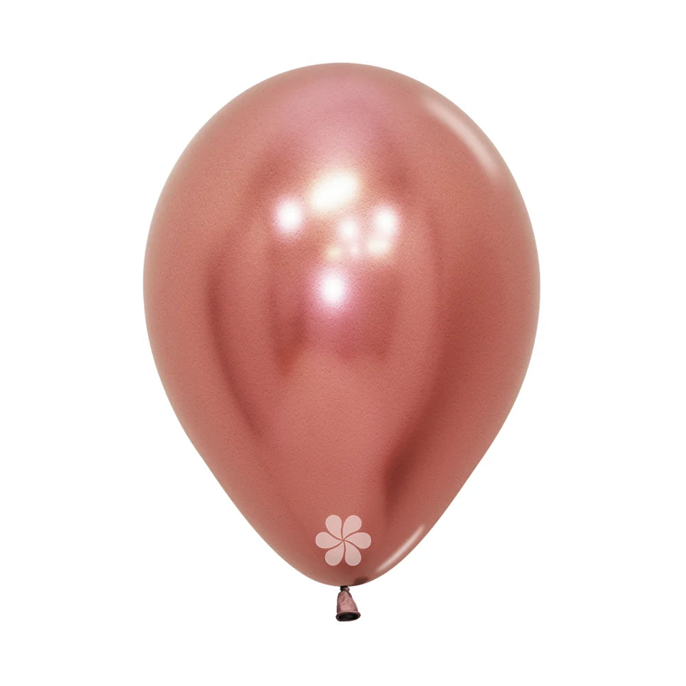 Latex Helium Balloon-Reflex Rose Gold