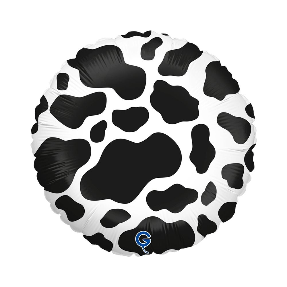 Cow Print Round Shape Foil Balloon