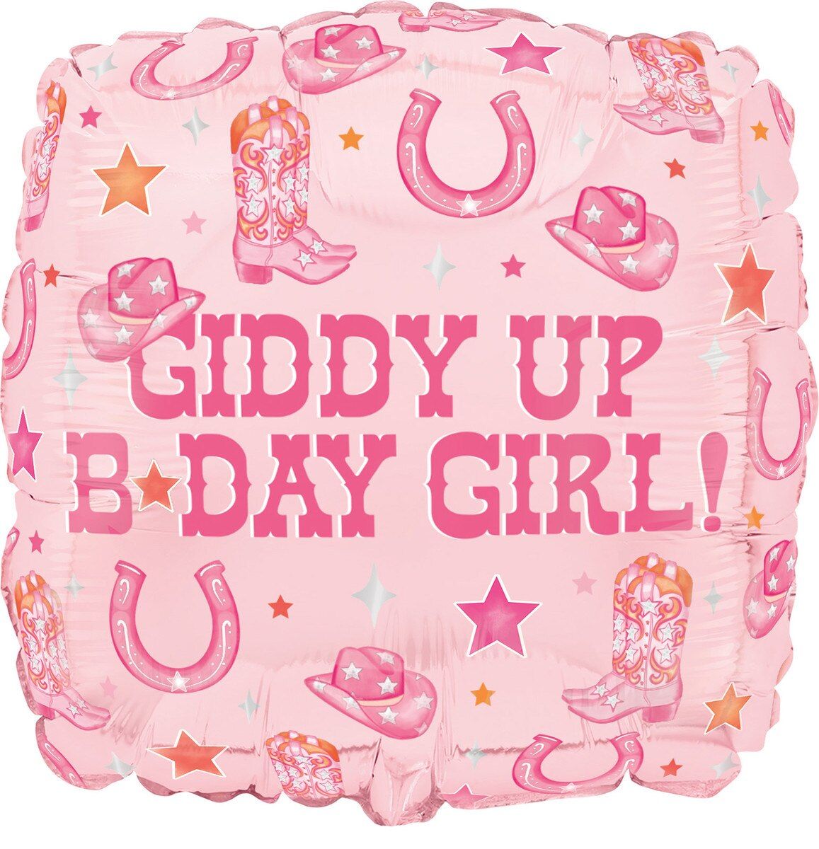 Giddy Up Girl Round Shape HB Foil Balloon