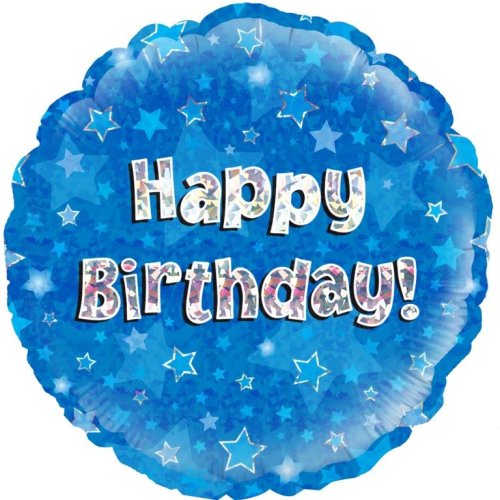 Sparkly Blue Round Shape HB Foil Balloon
