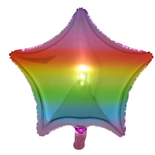 Rainbow Star Shape Balloon Standard Size