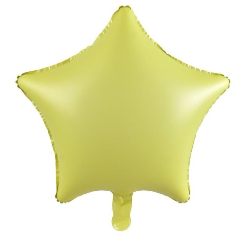 Pastel Yellow Star Shape Balloon Standard Size