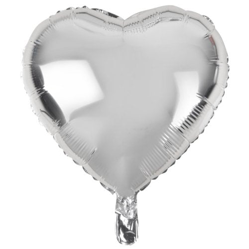 Silver Heart Shape Balloon Standard Size