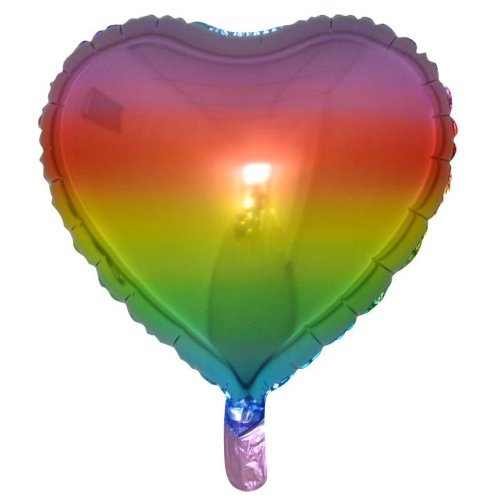 Rainbow Heart Shape Balloon Standard Size
