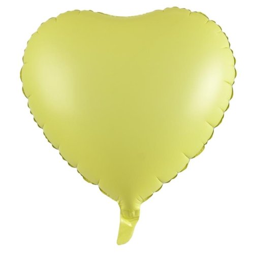 Pastel Yellow Heart Shape Balloon Standard Size