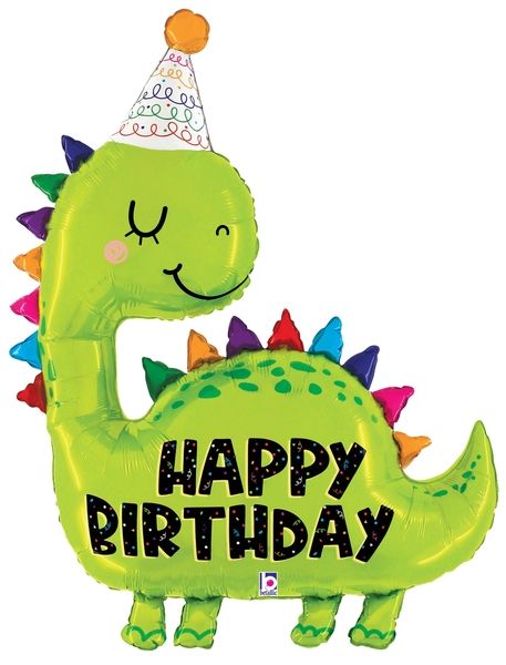 Dino Birthday Super Shape Foil Balloon