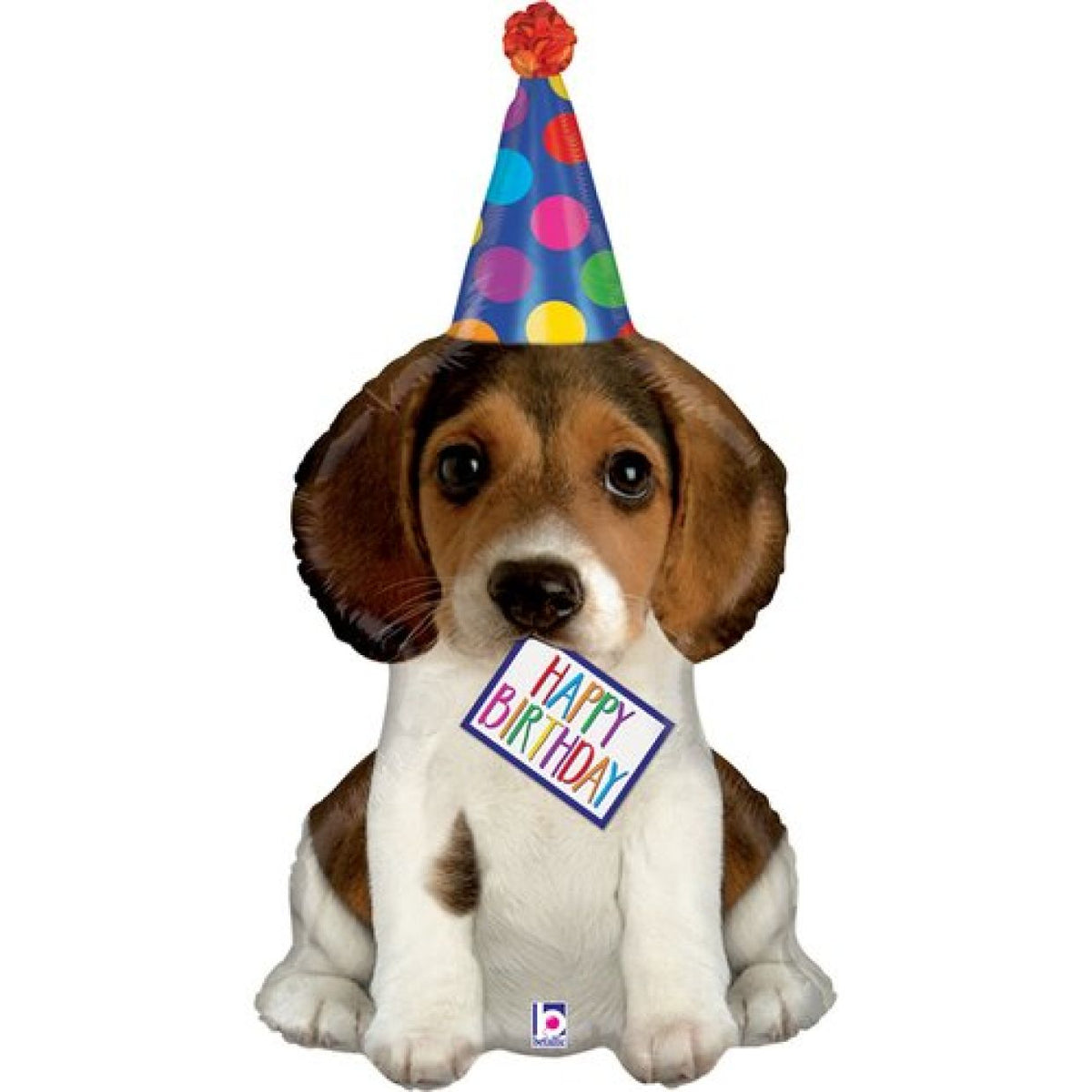 Party Hat Dog Shape Foil Balloon