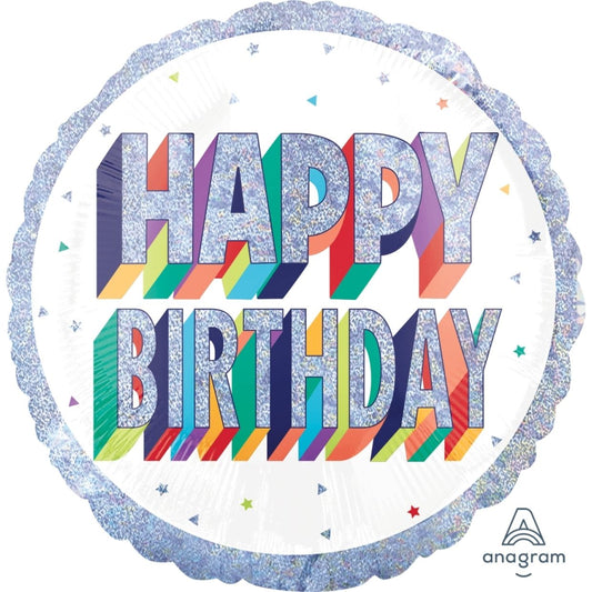 Rainbow Shades Round Shape HB Foil Balloon