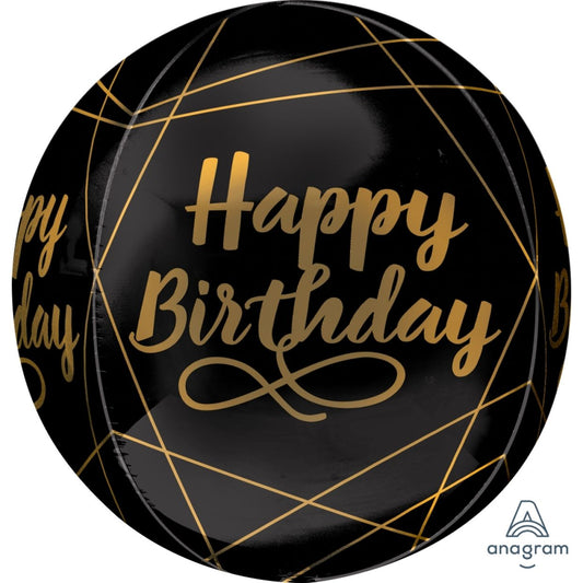 Black Sphere Shape HB Foil Balloon