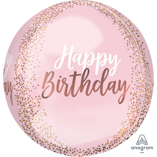 Pink Sphere Shape HB Foil Balloon