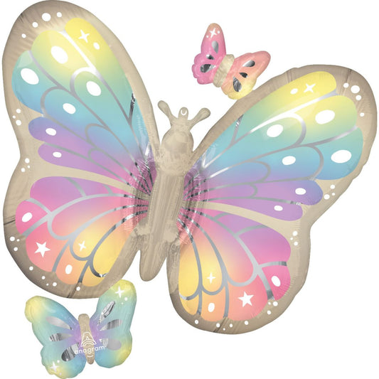 Pastel Butterfly Shape Foil Balloon