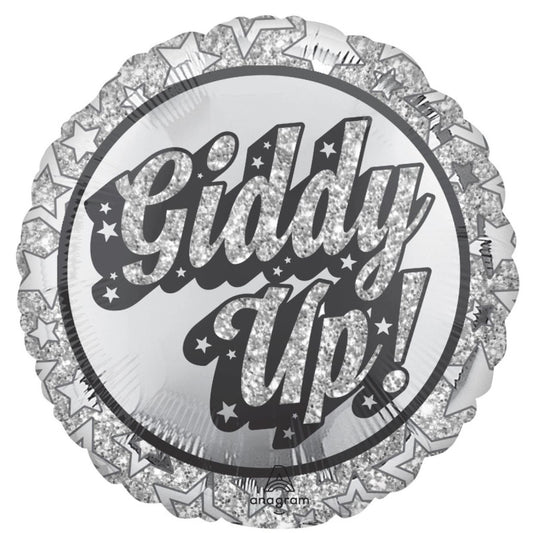 Giddy Up Round Shape Foil Balloon