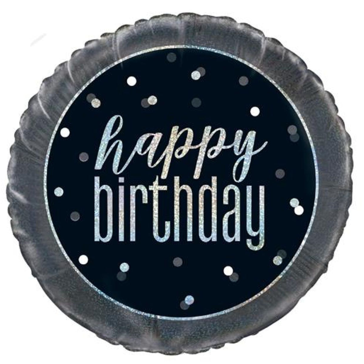 Black & Silver Round Shape HB Foil Balloon