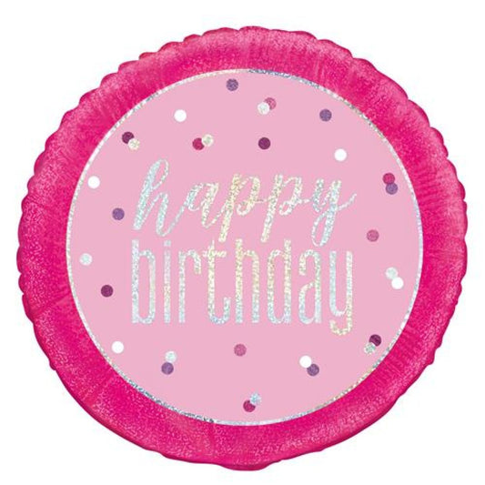 Magenta & Pink Round Shape HB Foil Balloon