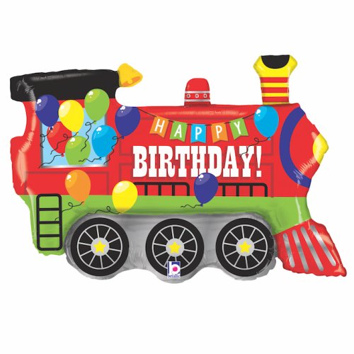 Train Engine Shape Foil Balloon