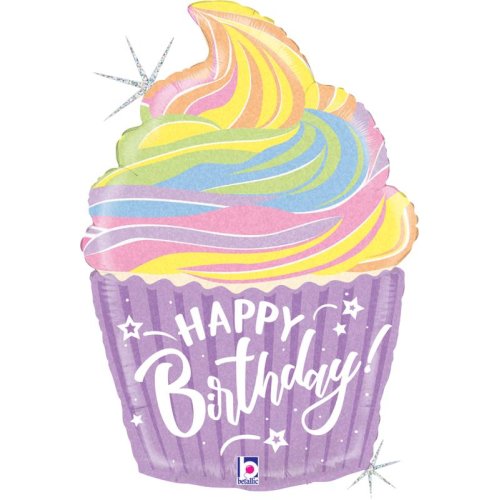 Pastel Cupcake Shape Foil Balloon