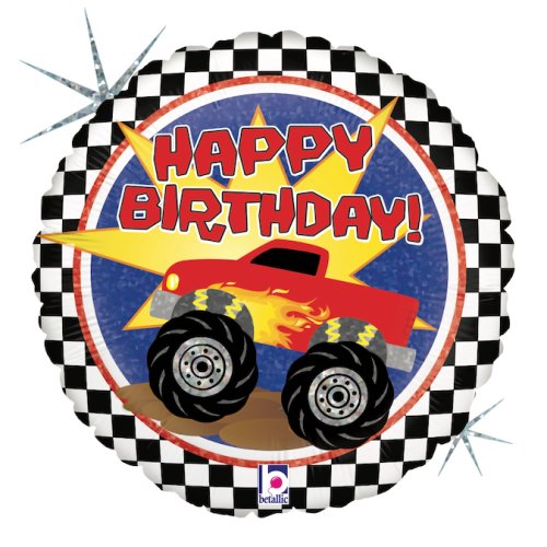 Monster Truck Round Shape HB Foil Balloon