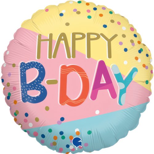 Pastel Tangram Round Shape HB Foil Balloon