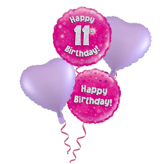 11th Birthday Pink Foil Bouquet