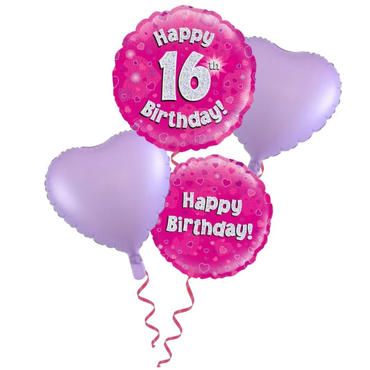16th Birthday Pink Foil Bouquet