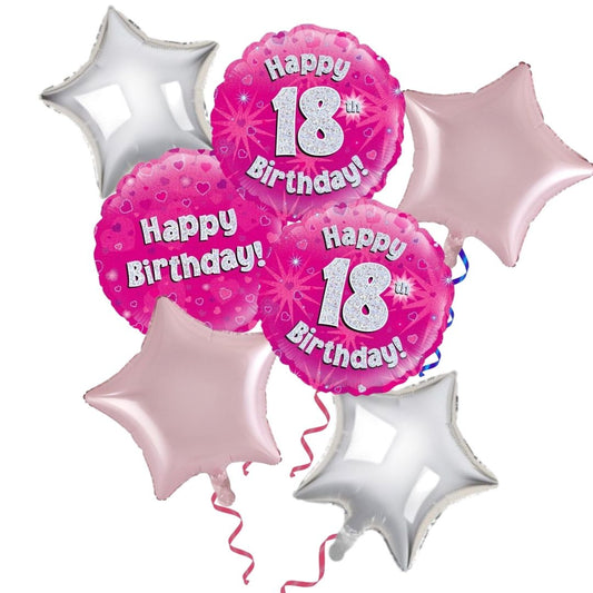 Pink 18th Birthday Foil Bouquet