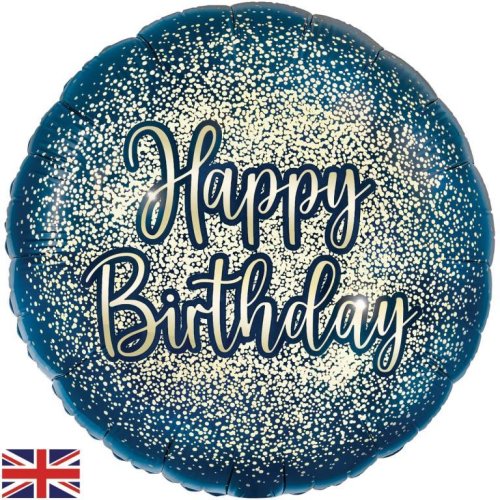 Navy & Champagne Round Shape HB Foil Balloon
