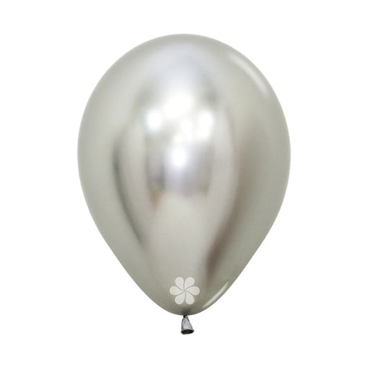 Latex Helium Balloon-Reflex Silver