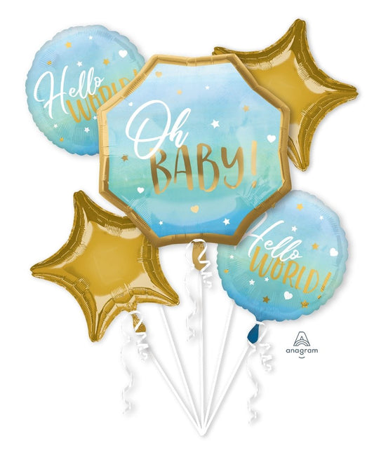 Baby Boy Foil Balloon Bouquet