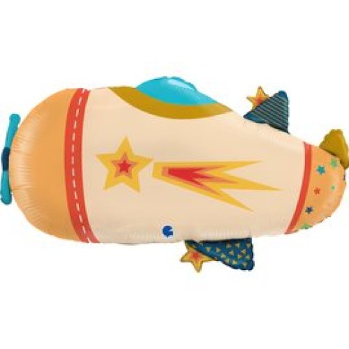 Retro Plane Shape Foil Balloon