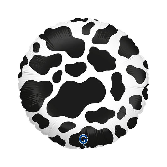 Cow Print Round Shape Foil Balloon