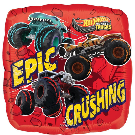 Hot Wheels Monster Trucks Standard Size Licensed Foil Balloon