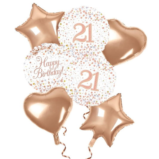 21st Birthday Rose Gold Foil Bouquet