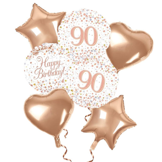 90th Birthday Rose Gold Foil Bouquet