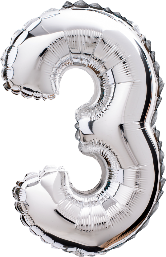 Number 3 Balloon Cutout