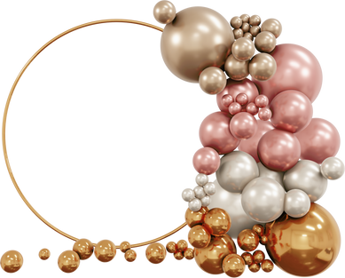 Pink balloon backdrop event party 3d render